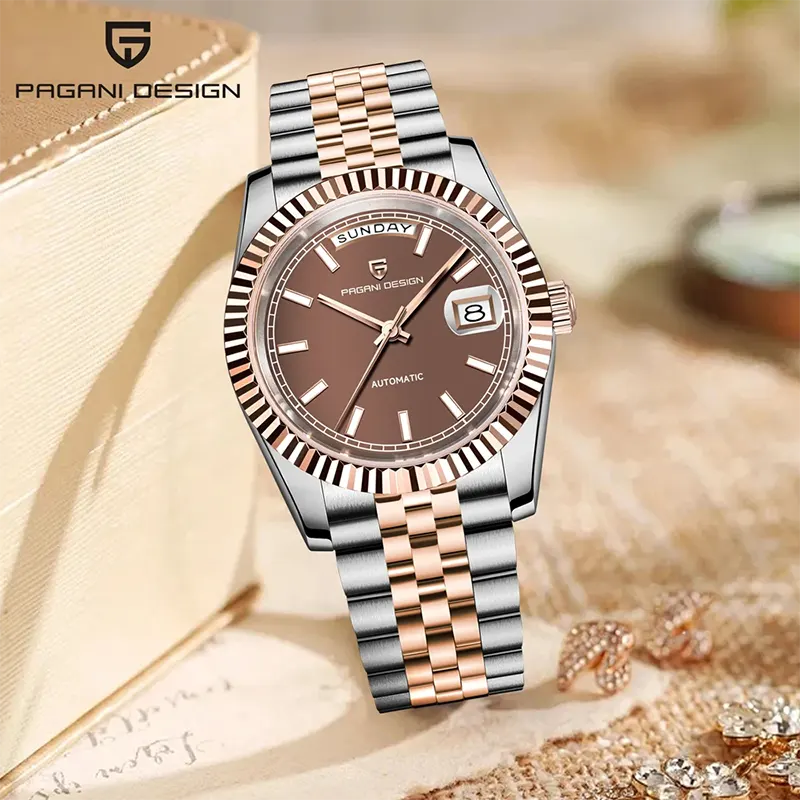 Pagani Design Day-Date  Two-tone Automatic Men's Watch- PD-1752